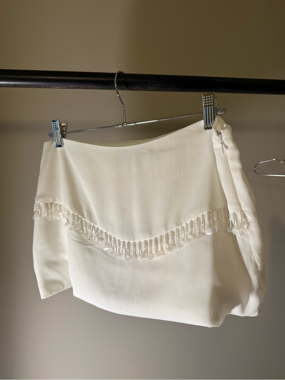 Peppermayo White Beaded Strapless Skirt Set - Picture 3 of 11